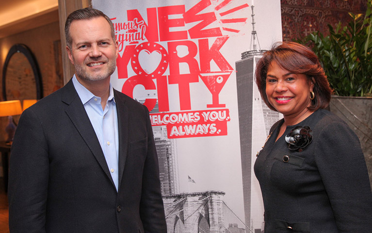 Fred Dixon, President & CEO NYC & Co with Julie Coker, CEO and President of Philadelphia Conventions & Visitors Bureau