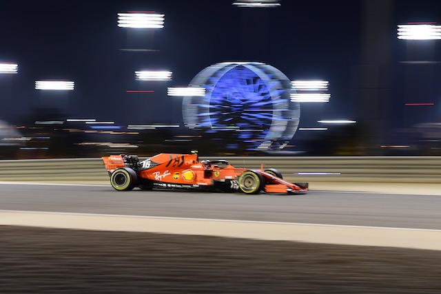 Orange race car on a track